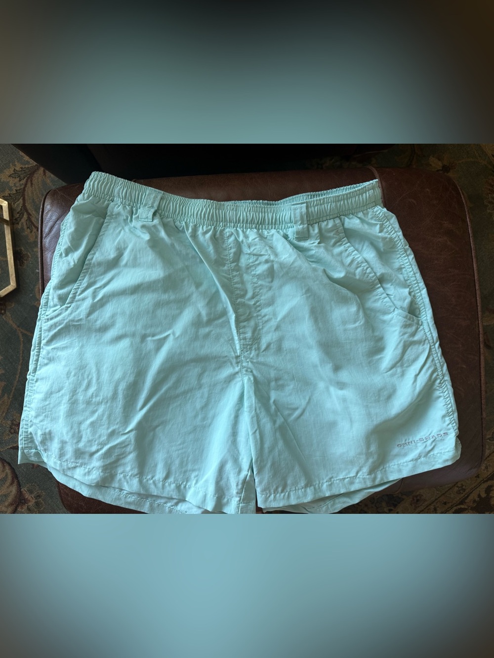 Columbia Men's Light Aqua Swim Shorts Size M NWOT